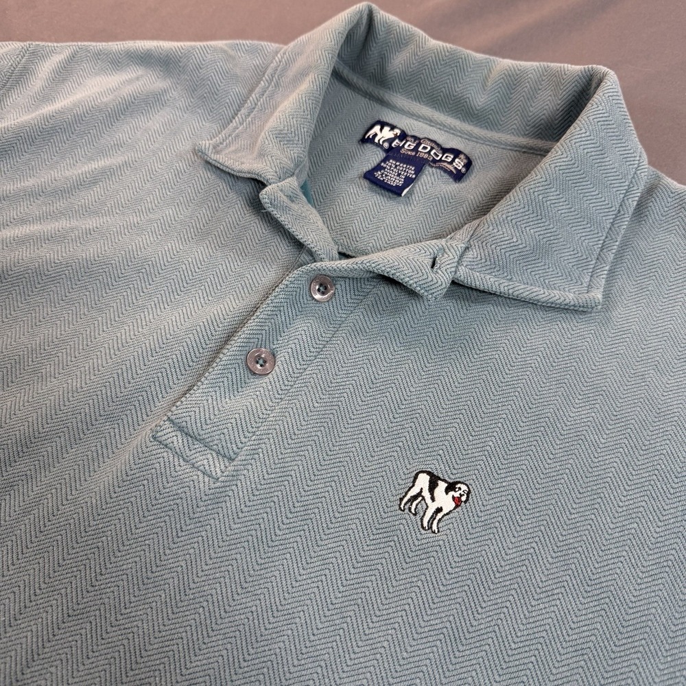 Big Dogs Polo Shirt Mens XL Blue‎ Short Sleeve Embroidered Logo Cotton